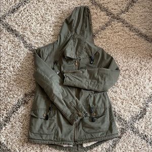 Adorable jacket with asymmetrical zipper, EUC